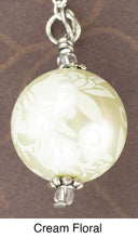 Load image into Gallery viewer, Scarf Slide Jewelry Set Extra Bead - iBella® - Pearl - Cream Floral 14mm