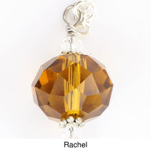 Load image into Gallery viewer, iBella® Scarf slide jewelry set extra crystal titled Rachel - view showing a closeup of the crystal. iBella® Scarf Slides and scarf slide sets, jewelry sets.