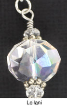 Load image into Gallery viewer, iBella® Scarf slide jewelry set extra crystal titled Leilani - view showing a closeup of the crystal. iBella® Scarf Slides and scarf slide sets, jewelry sets.