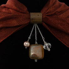 Load image into Gallery viewer, iBella® Scarf slide set named Flagstaff pictured hanging on a scarf. iBella® Scarf Slides and scarf slide sets, jewelry sets.