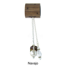 Load image into Gallery viewer, iBella® scarf slide jewelry set named Navajo - scarf slide set bead combination with the red creek jasper pendant. This scarf slide set is pictured hanging. iBella® Scarf Slides and scarf slide sets, jewelry sets.