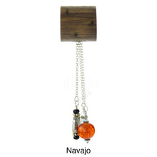 Load image into Gallery viewer, iBella® scarf slide jewelry set named Navajo - alternate view of the other 2 beads not shown in the main image. This scarf slide is pictured hanging. iBella® Scarf Slides and scarf slide sets, jewelry sets.