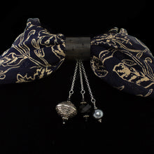 Load image into Gallery viewer, iBella® scarf slide jewelry set named Santiago pictured hanging on a scarf. iBella® Scarf Slides and scarf slide sets, jewelry sets.