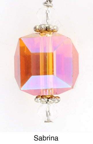 iBella® Scarf slide jewelry set extra crystal titled Sabrina - view showing a closeup of the crystal.  iBella® Scarf Slides and scarf slide sets, jewelry sets.