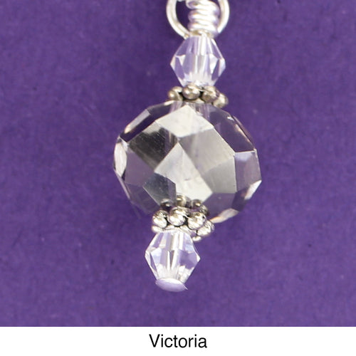 iBella® Scarf slide jewelry set extra crystal titled Victoria - view showing a closeup of the crystal.  iBella® Scarf Slides and scarf slide sets, jewelry sets.