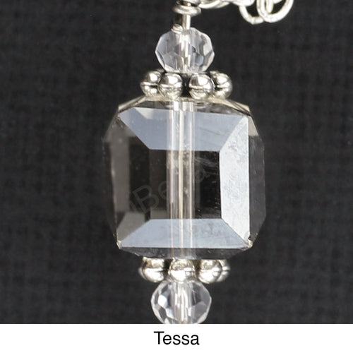 iBella® Scarf slide jewelry set extra crystal titled Tessa - view showing a closeup of the crystal.  iBella® Scarf Slides and scarf slide sets, jewelry sets.