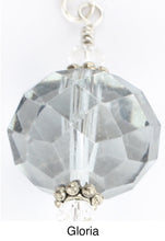 Load image into Gallery viewer, iBella® Scarf slide jewelry set extra crystal titled Gloria - view showing a closeup of the crystal.  iBella® Scarf Slides and scarf slide sets, jewelry sets.
