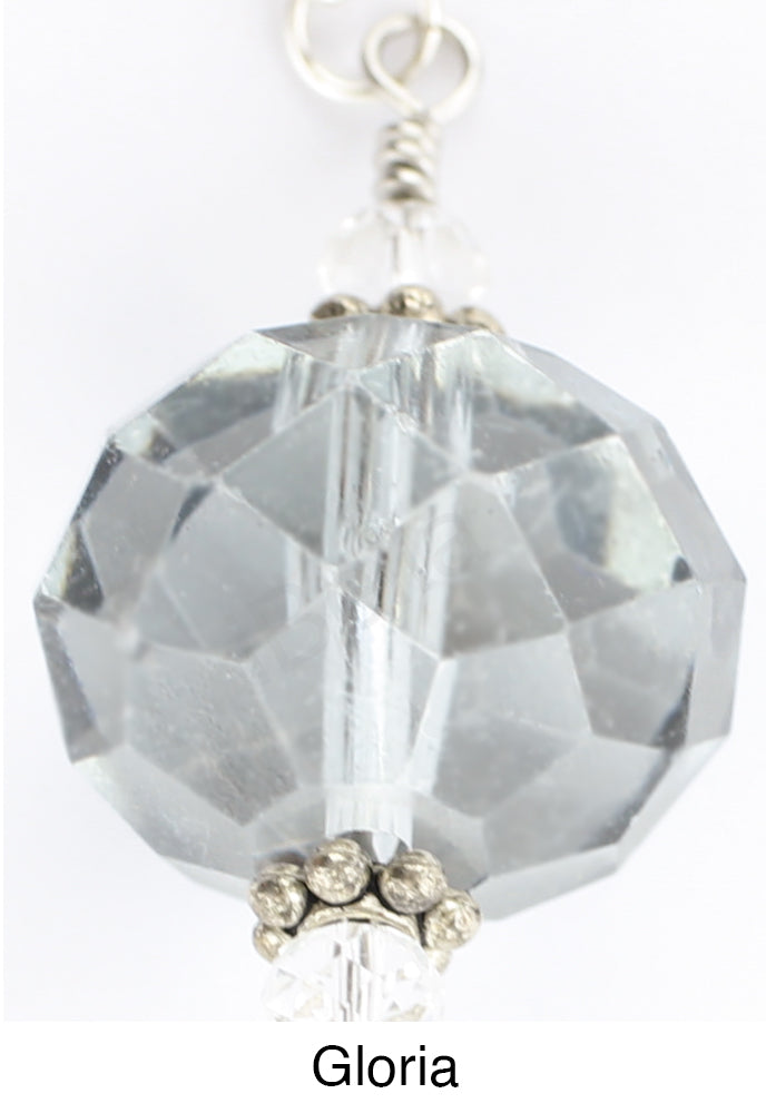 iBella® Scarf slide jewelry set extra crystal titled Gloria - view showing a closeup of the crystal.  iBella® Scarf Slides and scarf slide sets, jewelry sets.