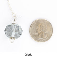 Load image into Gallery viewer, iBella® Scarf slide jewelry set extra crystal titled Gloria - view showing the crystal laying next to a quarter.  iBella® Scarf Slides and scarf slide sets, jewelry sets.
