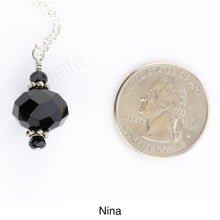 Load image into Gallery viewer, iBella® Scarf slide jewelry set extra crystal titled Nina - view showing the crystal laying next to a quarter.  iBella® Scarf Slides and scarf slide sets, jewelry sets.
