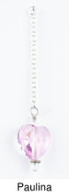 Load image into Gallery viewer, iBella® Scarf slide jewelry set extra crystal titled Paulina - view showing the crystal hanging.  iBella® Scarf Slides and scarf slide sets, jewelry sets.
