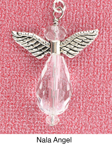 iBella® Scarf slide jewelry set extra crystal titled Nala Angel - view showing a closeup of the crystal.  iBella® Scarf Slides and scarf slide sets, jewelry sets.