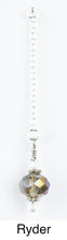 Load image into Gallery viewer, iBella® Scarf slide jewelry set extra crystal titled Ryder - view showing the crystal hanging.  iBella® Scarf Slides and scarf slide sets, jewelry sets.
