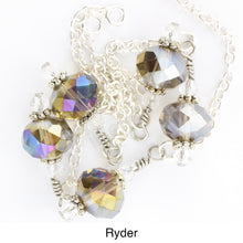 Load image into Gallery viewer, iBella® Scarf slide jewelry set extra crystal titled Ryder - view showing several of the crystals laying.  iBella® Scarf Slides and scarf slide sets, jewelry sets.
