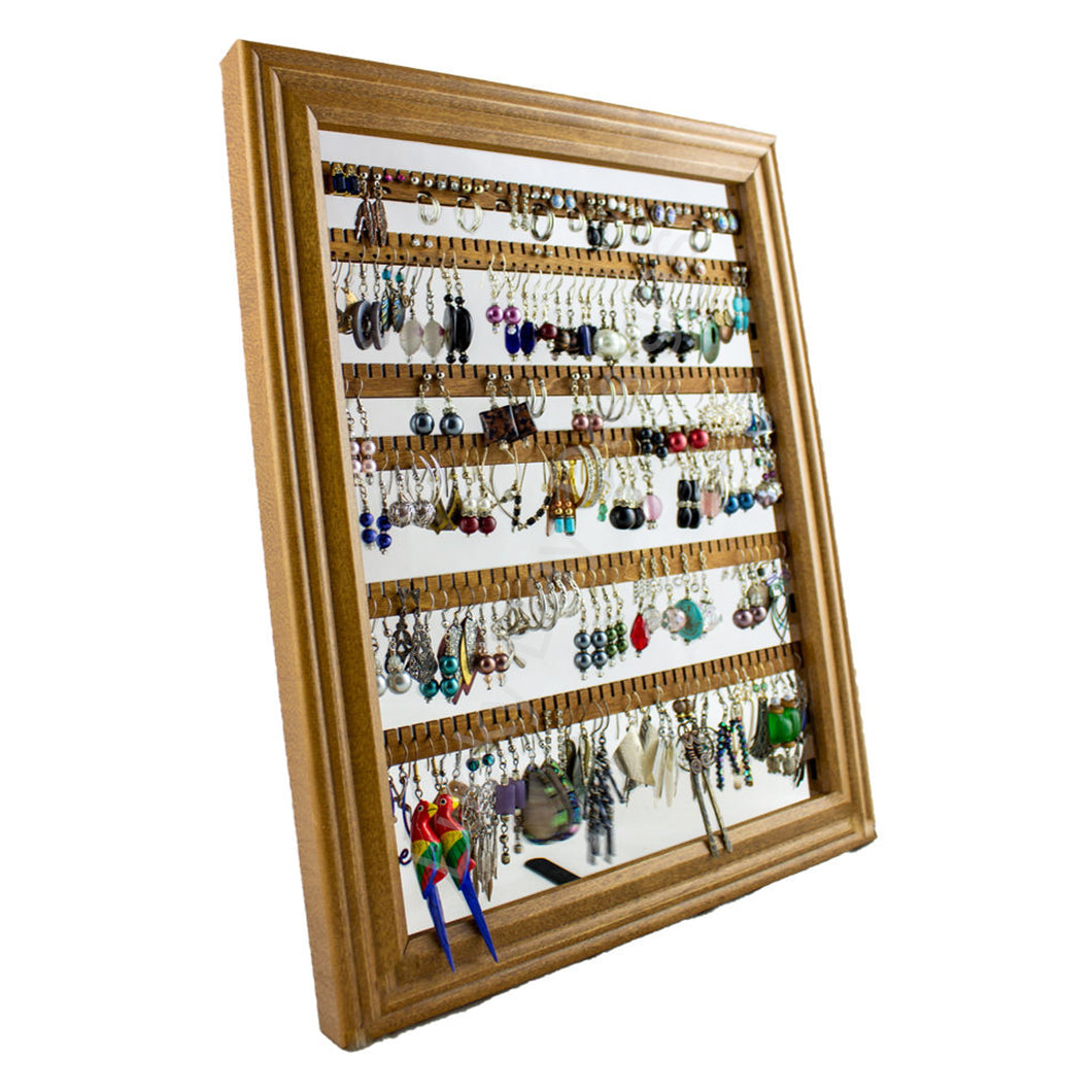 Free standing framed earring holder Large White