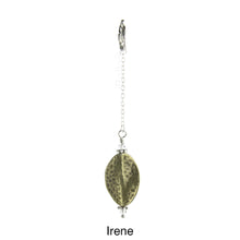 Load image into Gallery viewer, Scarf slide set extra pendant titled Irene - view showing the gold pendant hanging.
